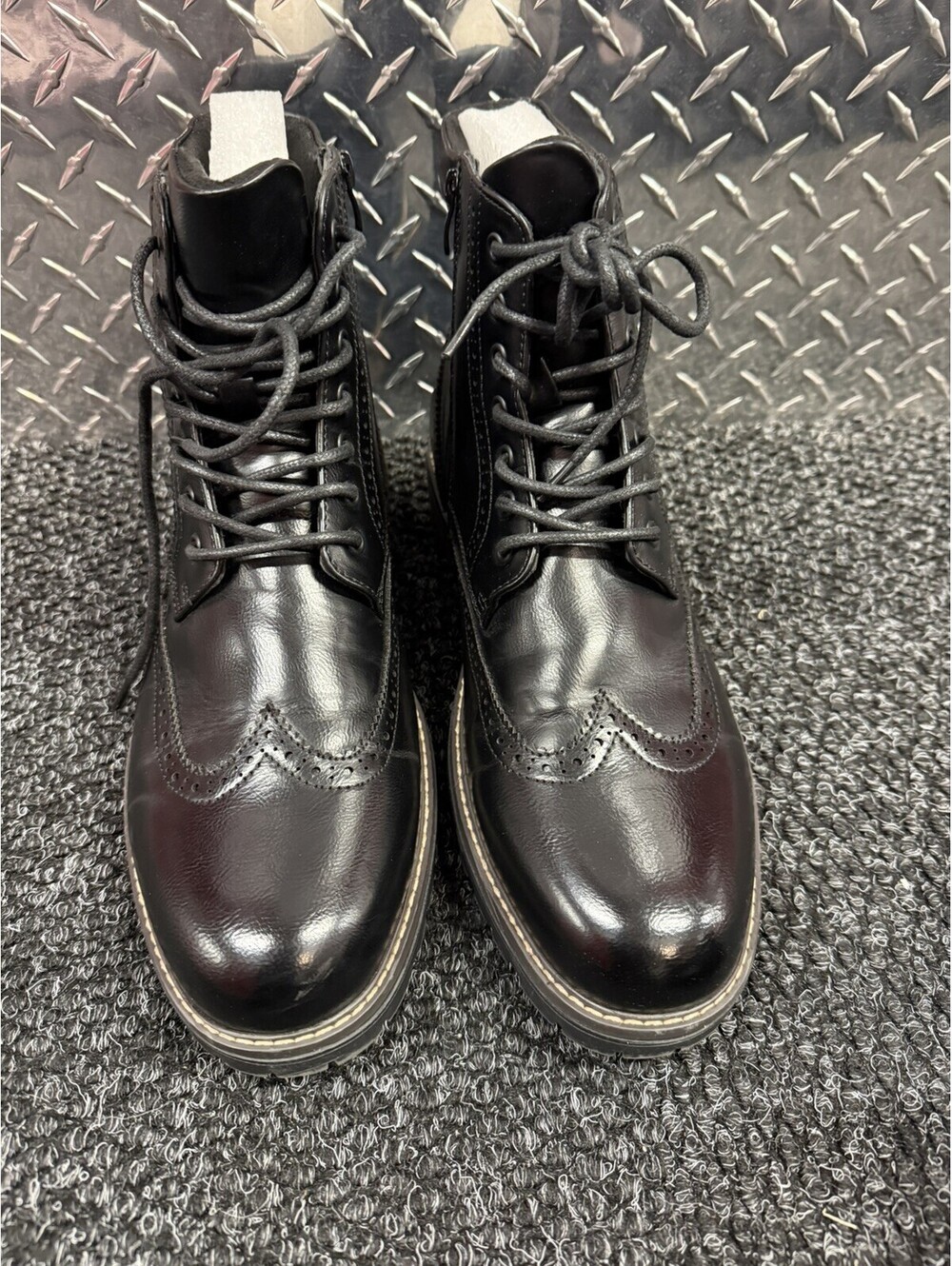 ID Required Record Men’s Black Ankle Boots Size